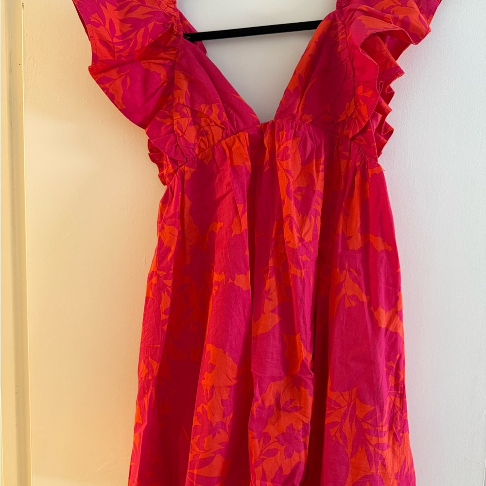 Elegant Pink Ruffle Dress